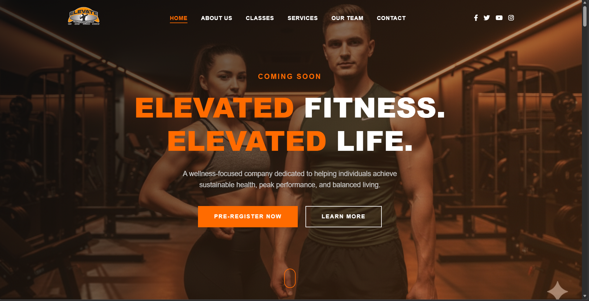 Elevate Gym Website